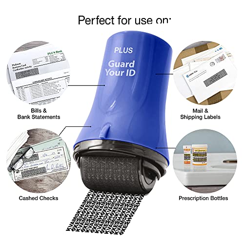 Image of Guard Your ID Wide Advanced Roller 2.0 Identity Theft Prevention Security Stamp Blue