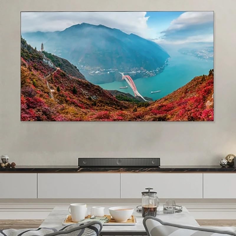 Pantalla de proyección blanca HD cine 60-250 pulgadas miniatura 5
