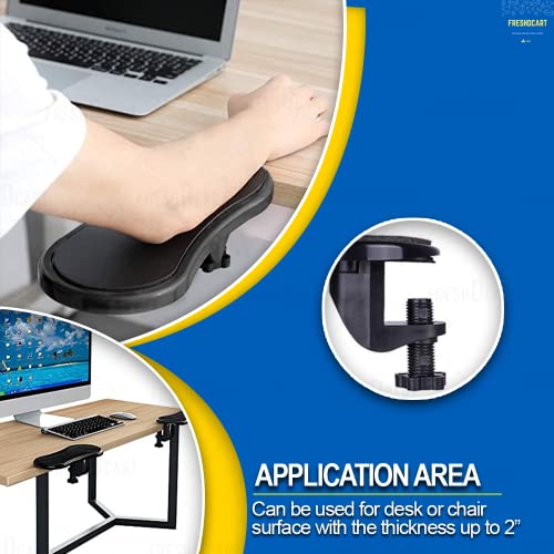 FreshDcart Adjustable Computer Arm Rest Ergonomic Attachable Computer Table Arm Support Stand Desk Rests Chair Extender for Home Office(Black Pack... - Image 5