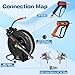 FIXFANS Pressure Washer Hose Reel with Hose for Hot and Cold Water, 3/8