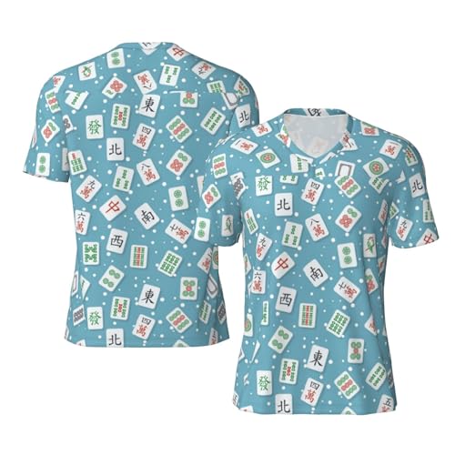 Stylish Athletic Sports Jersey Mahjong-Hipster-China Men's Rugby Jersey Medium Black