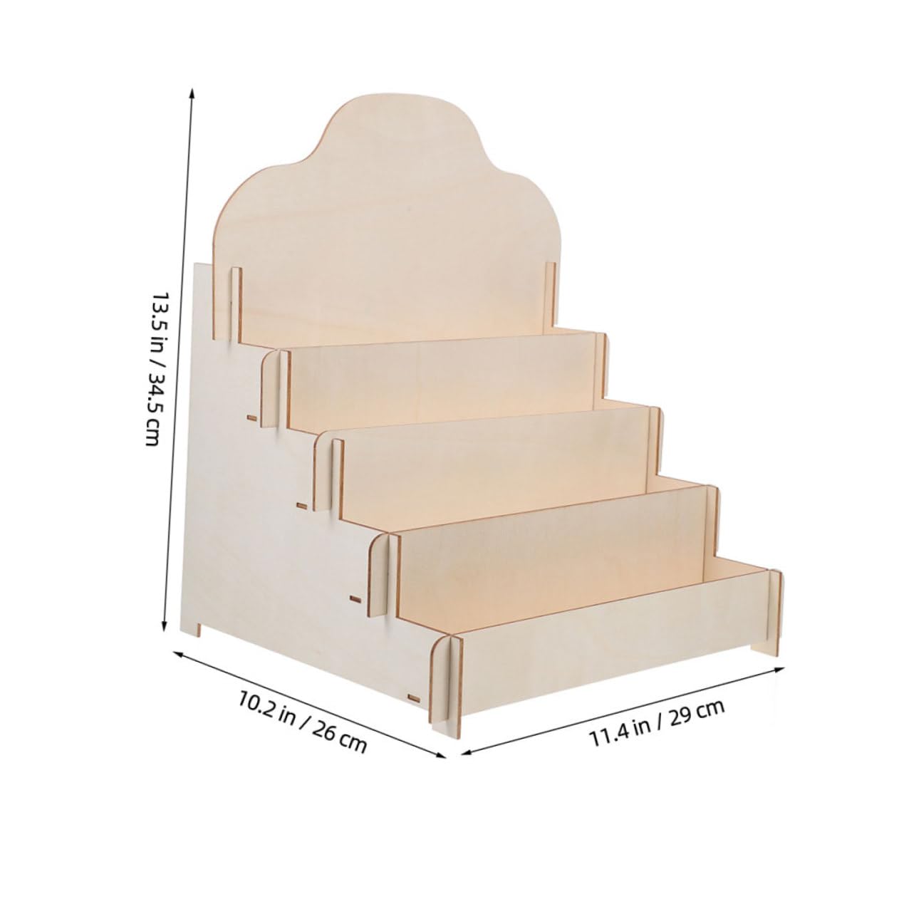 Unomor Elegant 2-pack Wooden Greeting Card Display Rack Stand for Display Retail Stand Postcard Holder