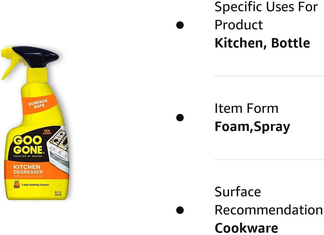 Goo Gone Kitchen Grease Cleaner & Remover 28-Ounce Spray Bottle (1)