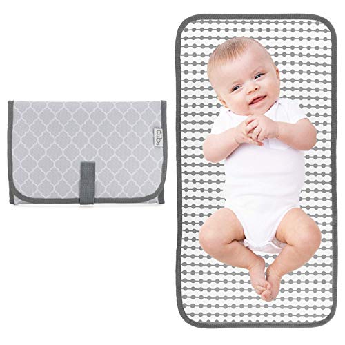 Baby Portable Changing Pad, Diaper Bag,Travel Mat Station, Grey Compact