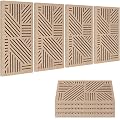 BUBOS 4 Pcs Decor Acoustic Panel 23.6x11.8" Self Adhesive Acoustic Wall Art