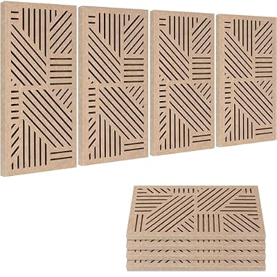 BUBOS 4 Pcs Decor Acoustic Panel 23.6x11.8" Self Adhesive Acoustic Wall Art