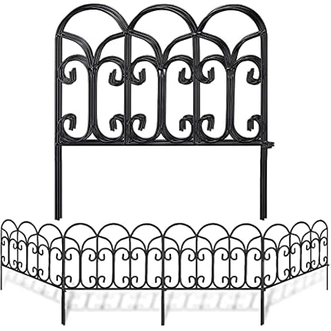 Amagabeli Beetzaun Metall 46x46cm x 5Stück Gartenzaun Metall Teichzaun Set mit Zaunelementen Gartenzaun Bei Dekorative Freigehege Teich Zaun Faltdraht Zäune Klein Metall DA038 Cover