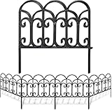 Amagabeli Beetzaun Metall 46x46cm x 5Stück Gartenzaun Metall Teichzaun Set mit Zaunelementen Gartenzaun Bei Dekorative Freigehege Teich Zaun Faltdraht Zäune Klein Metall DA038