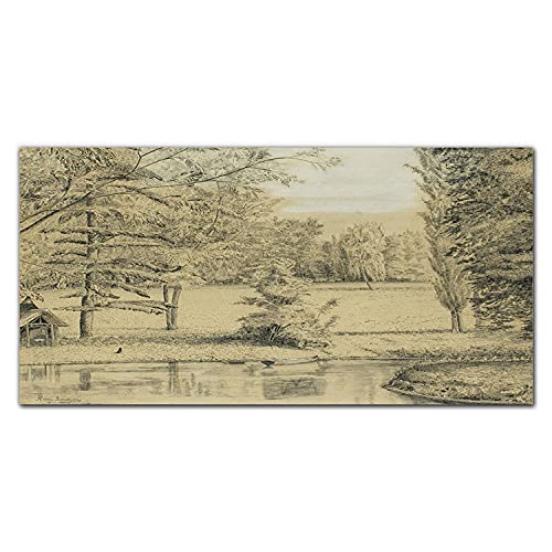 Verre acrylique forêt 100x50cm pour remplacer un cadre lourd et égayer un mur sombre
