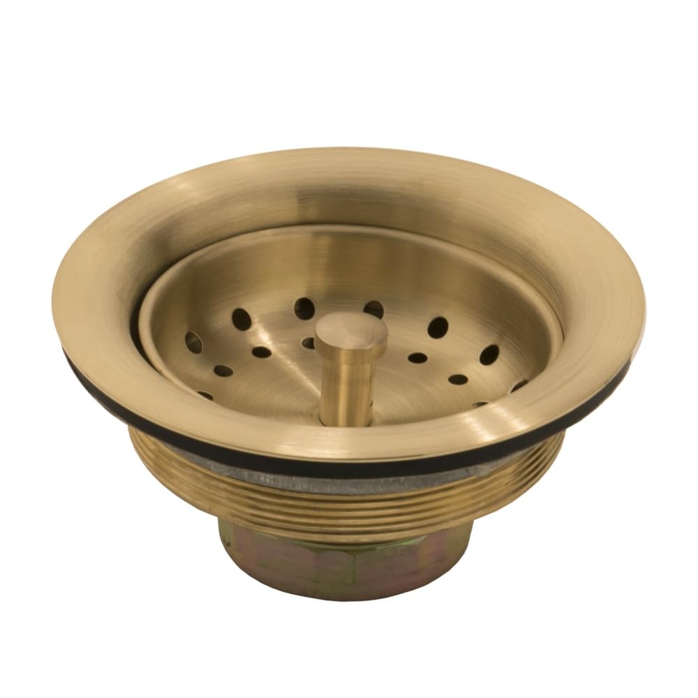 Thompson Traders TDB-35 Basket Strainer for Kitchen Sinks - Brass