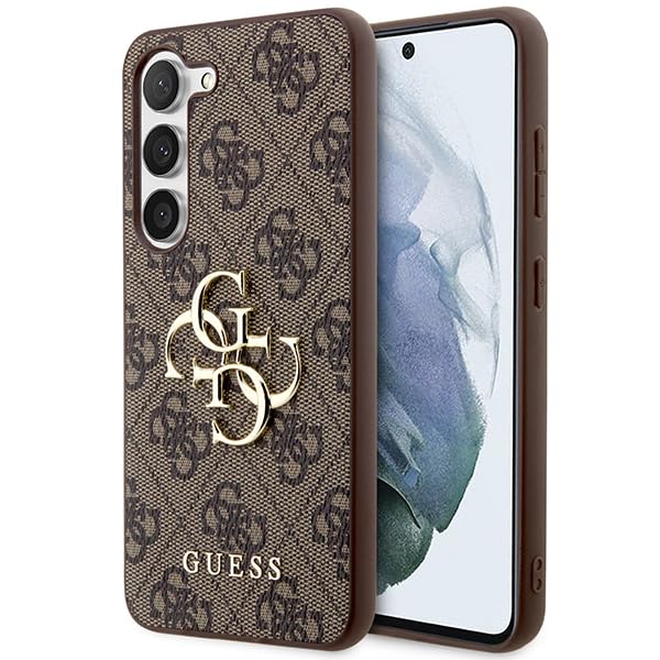Coque Galaxy S24 Plus Guess 4G Métal Marron protectrice élégante
