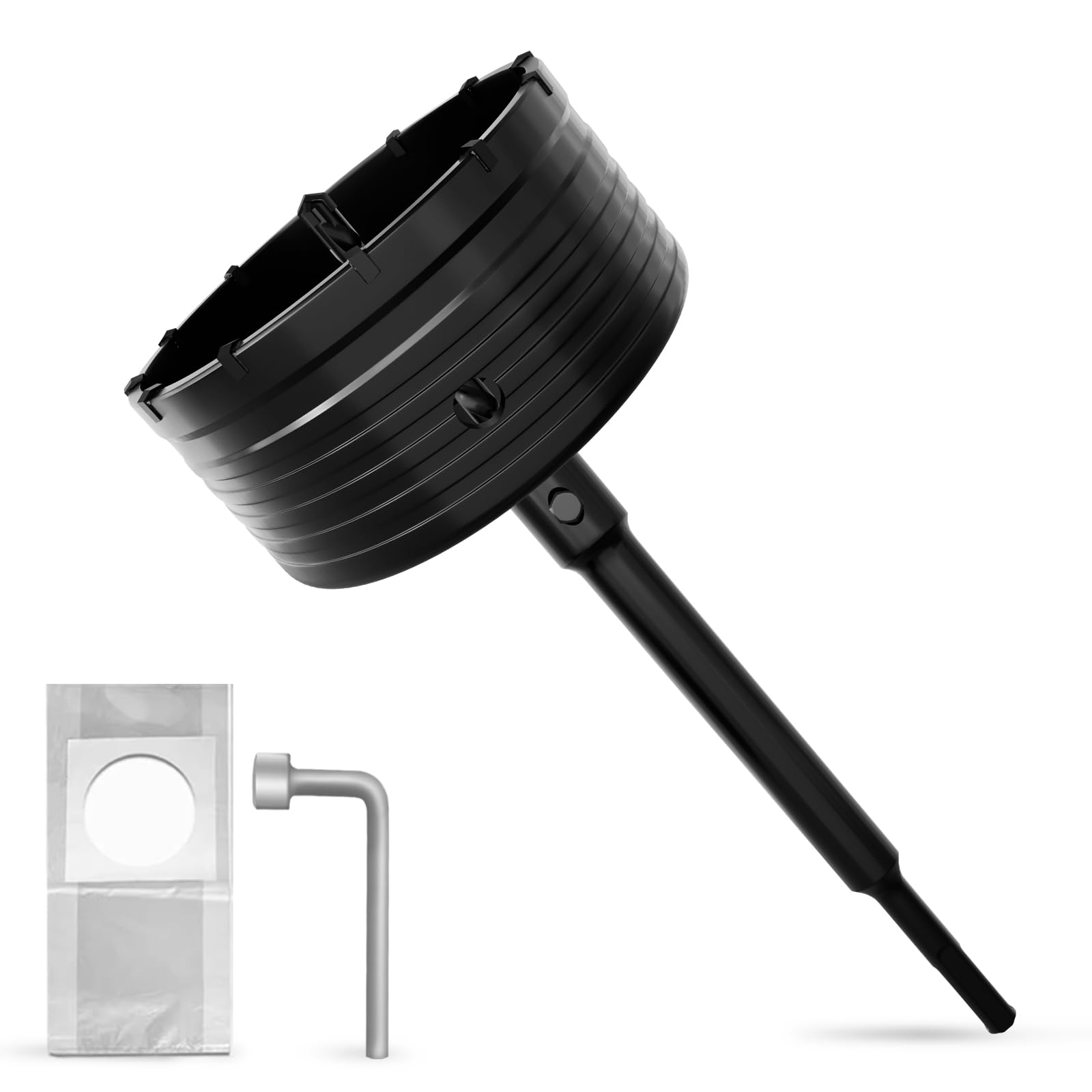 METOTY 125mm SDS Plus Bohrkrone Hohl Lochsäge-dosenbohrer，mit SDS Plus Adapter 220 mm Bohrkrone Steckdose，für Mauerwerk, Ziegel, Beton, Zement, Stein