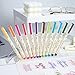 WRITECH Arts Sign Brush Pen Brush Tip Marker Felt Tip Water Based Ink Color Pens 12 Assorted Vintage Colors Great for Lettering Journaling Calligraphy (Vintage)