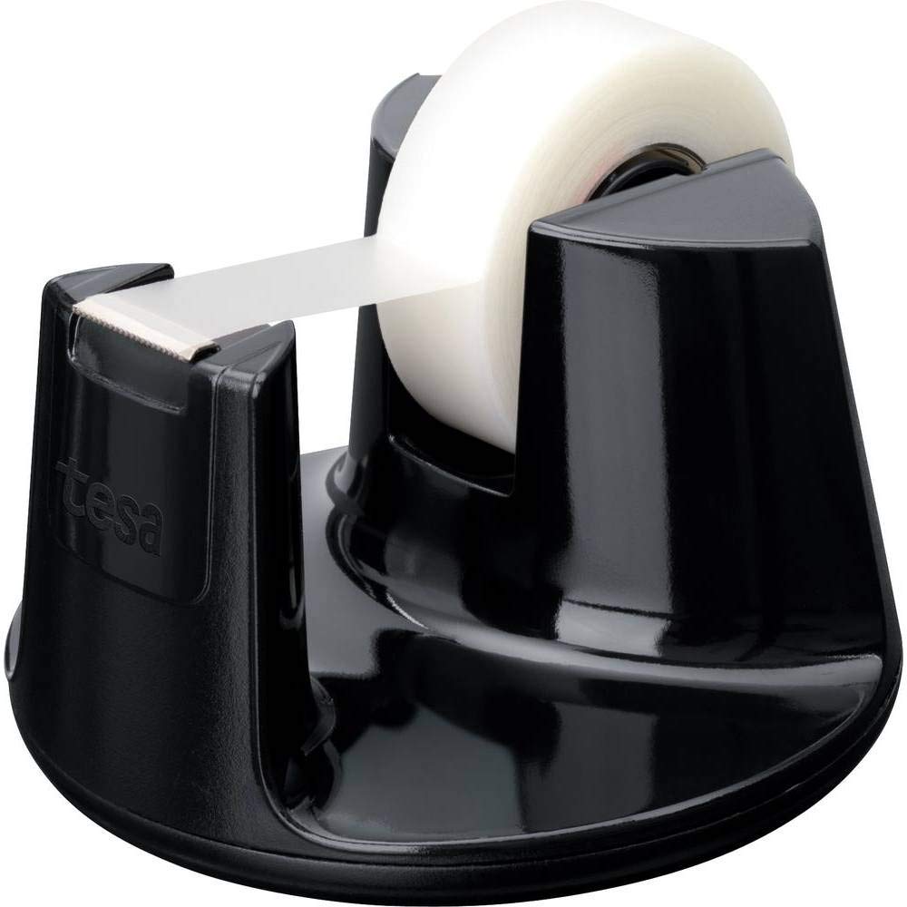 tesa Easy Cut Deskdispenser Compact ZWART inlc 1 rol tesafilm Invisible 33M x 19MM