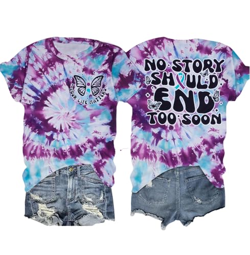 Mental Health Shirt Women Your Life Matters Shirts Suicide Prevention Tshirt Therapist Psychologist Inspirational Tops