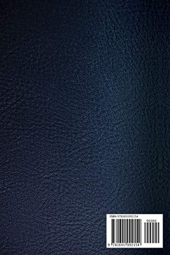 Graph Paper: Executive Style Composition Notebook - Dark Blue Leather Style, Softcover - 6 x 9 - 100