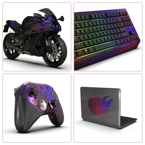 Lypumso Holográfico Laser Silver Vinyl Wrap, Pet Chrome Metallic Car Wrap Vinil Autoadesivo Decal Ad