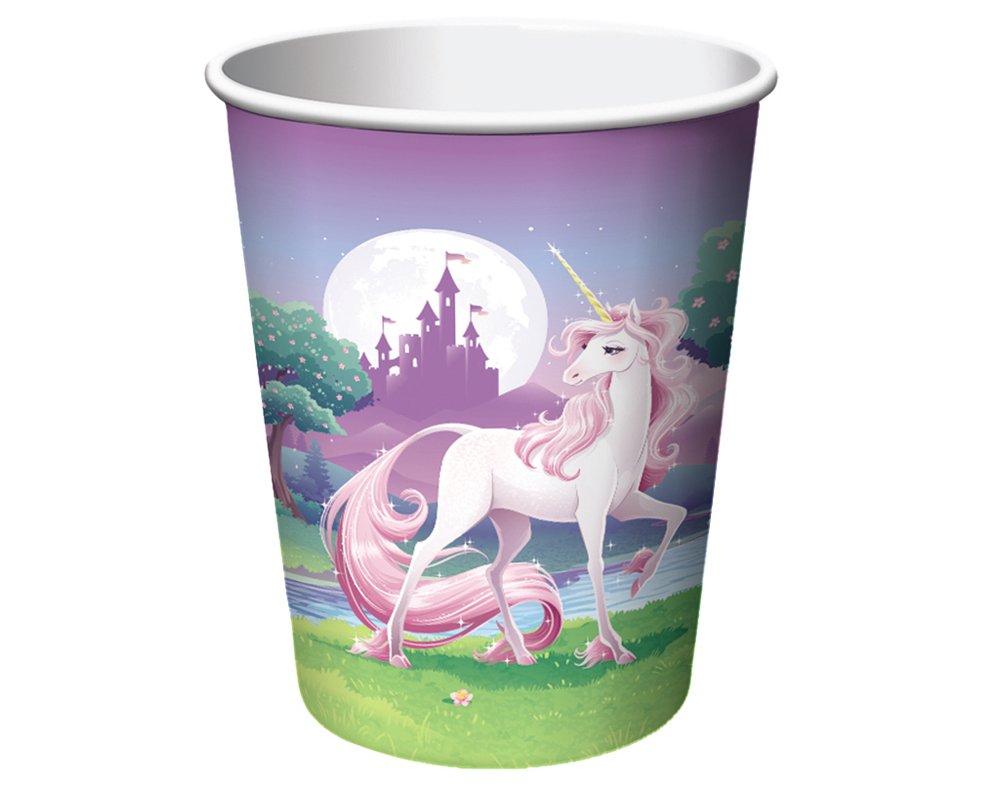 Creative Converting 375603 Unicorn Fantasy 9oz Cups-8ct, One Size, Multicolor