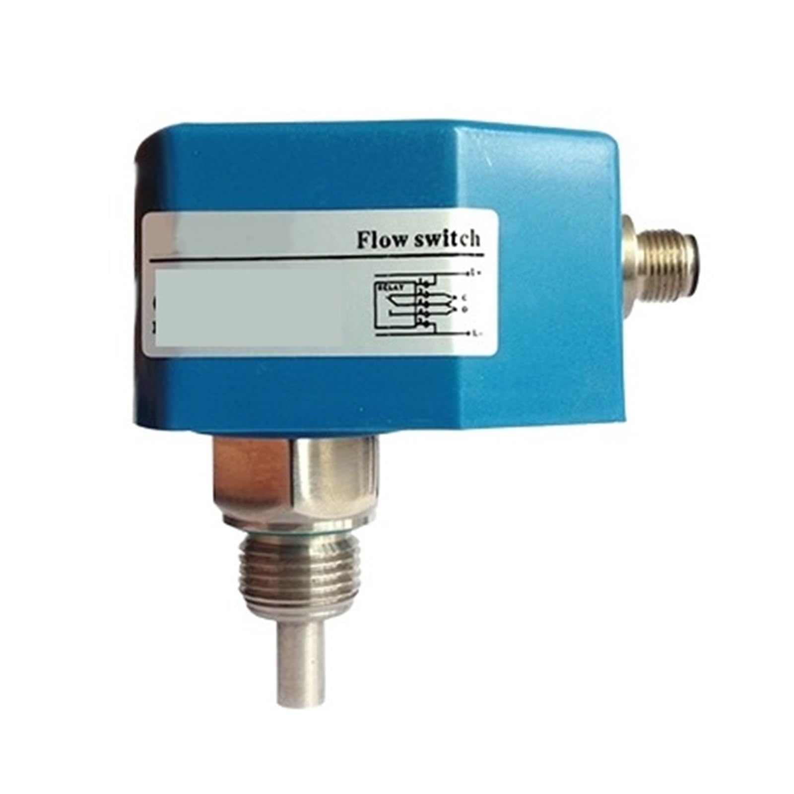 HEXEH Interruttore di Flusso elettronico 1..150 cm/s 100 Bar Pressione Massima e Tempo di Risposta 2s indicatore di Flusso dell'Acqua in Acciaio Inossidabile(No+NC SPDT,G1/2)