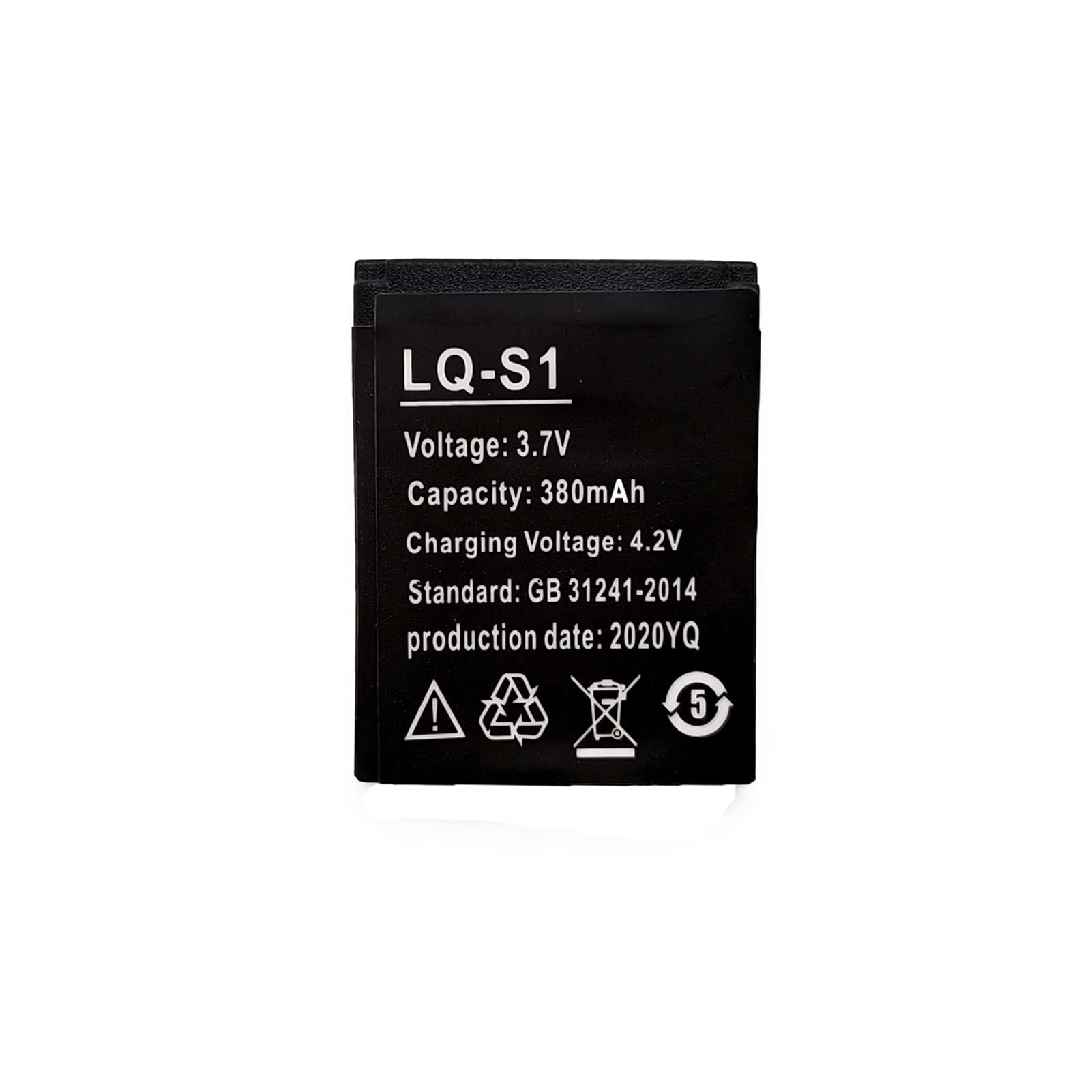 LiCOPOW LQ S1 3.7v 380mAh Smart Watch Battery,Li-Ion Replacement Battery for Smart Watch DZ09 V8 Battery 2Pcs