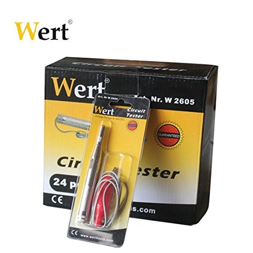 Wert W 2605, Oto Elektrik Kontrol Kalemi, Metal Gövdeli, 6/24V, Gri, Kırmızı