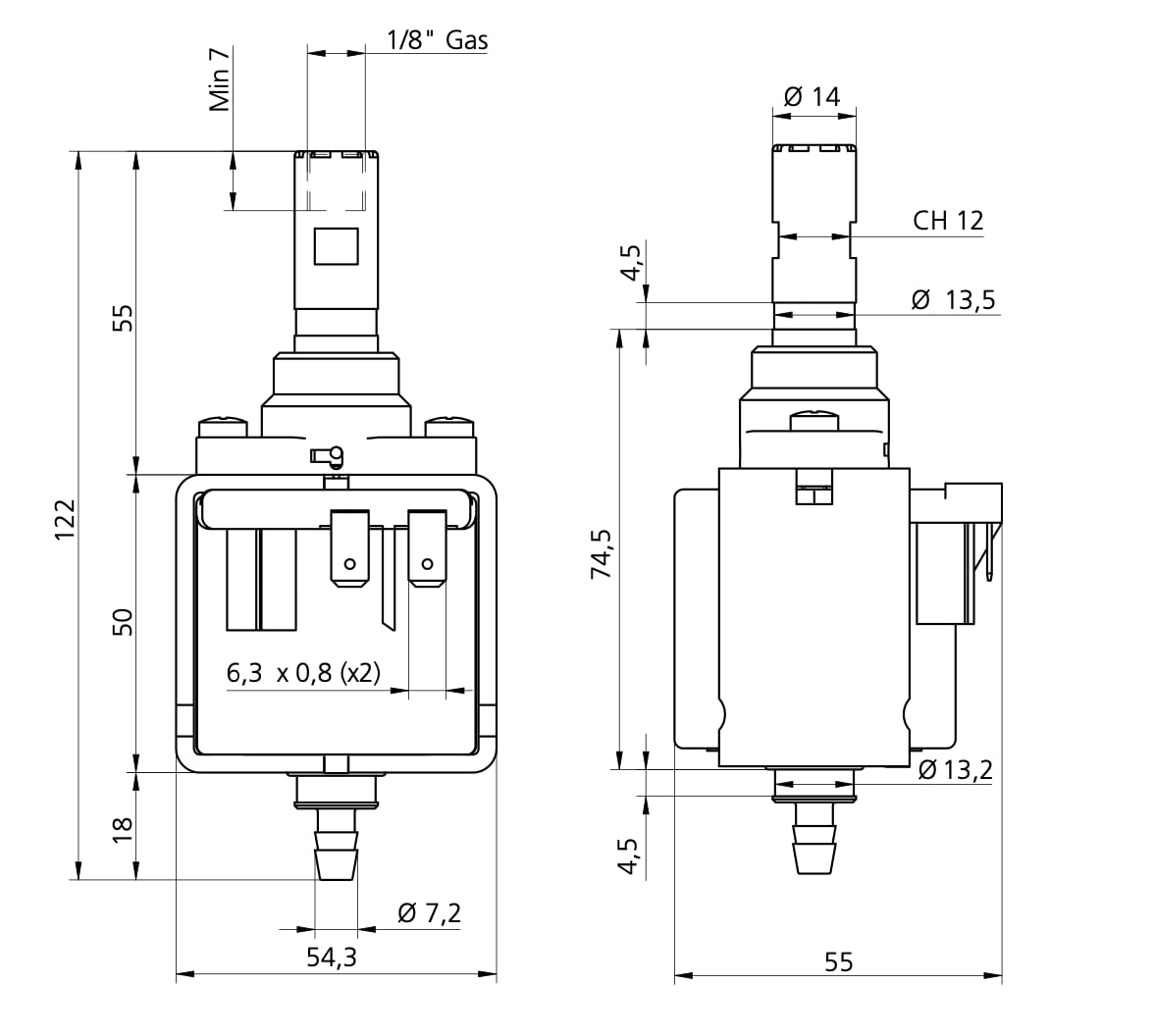 ITALPARTS Ulka EX5 - Pompa dell'acqua originale, 48 W, 230 V, 50 Hz. Ricambi Macchine da Caffè Espresso