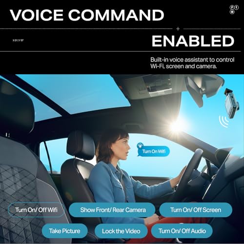 Image of boAt 2026 Edition Hive Dashcam F1, Sony STARVIS 4K Ultra HD Front & Full HD Rear Recording, ADAS Voice Commands, Dual Channel Recording, GPS Route Log, Wi-Fi, 150 Wide FOV, Smart Parking (Steel Blue)
