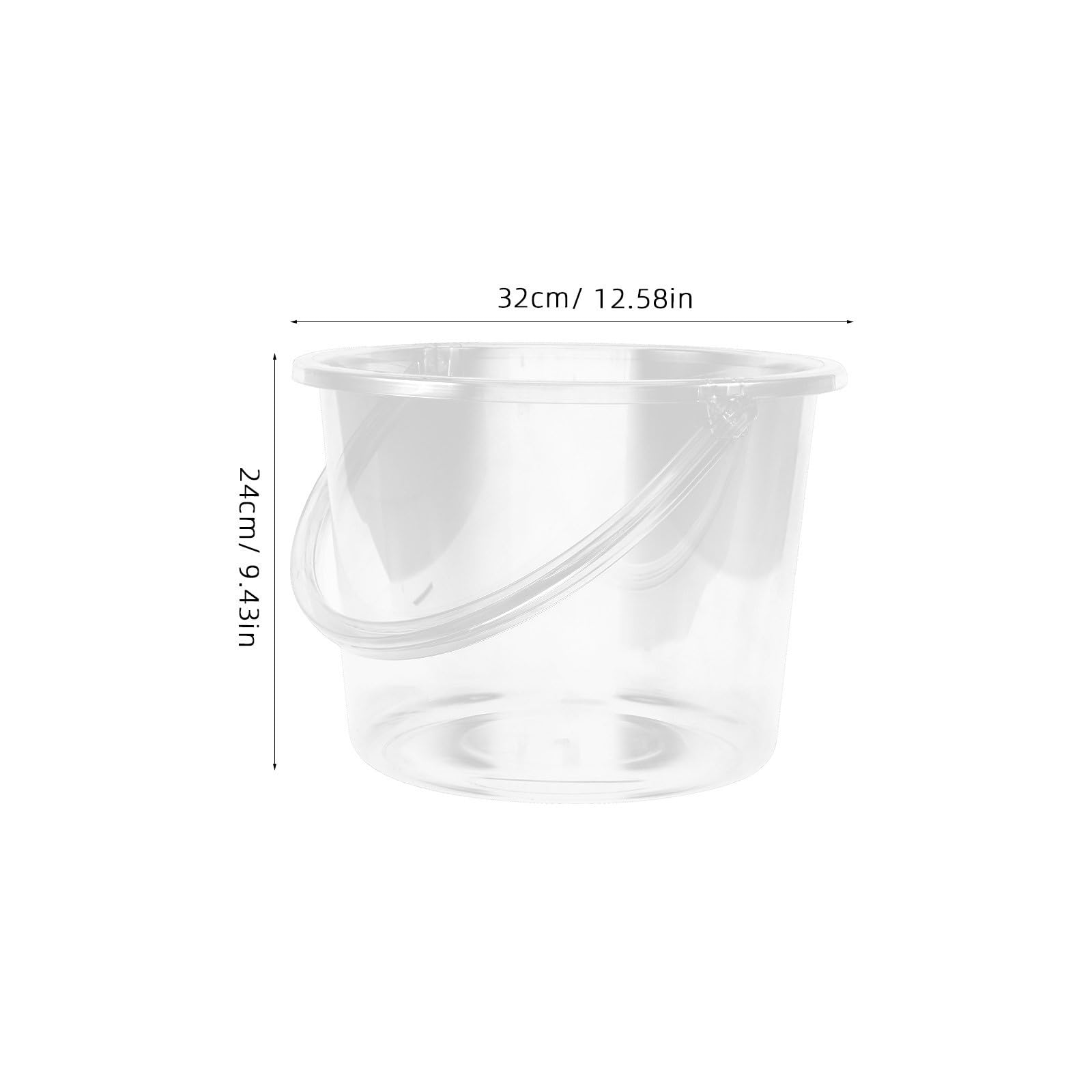 CANIGHT Seau Seau de Jardinage Polyvalent en Plastique Transparent Réutilisable avec Poignée et Facile à Transporter pour Camping et Ménage