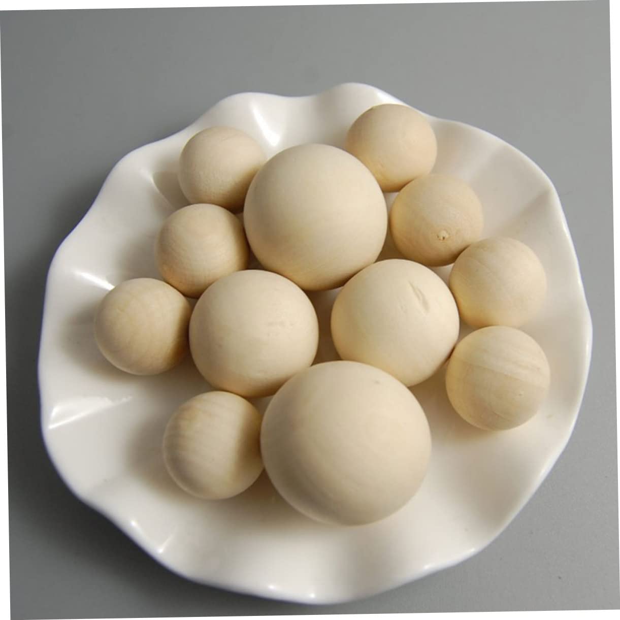 Angoily 2 Set Perline Legno Naturale Pz Beads Tondi Senza Per Diy E Pittura Accessori Creativi Per Gioielli E Decorazioni Fai Da Te Legno Loto 200 Pezzi*2