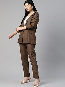 brown suit co ord