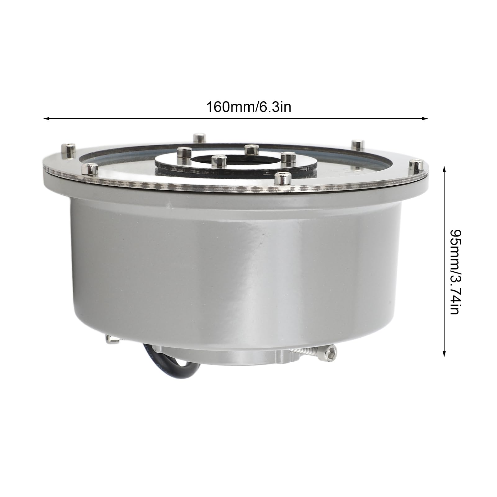 Luci subacquee, luci per stagno a LED, faretto subacqueo sommergibile ad alta luminosità in acciaio inossidabile per cascata di stagno (Bianco caldo 9W)