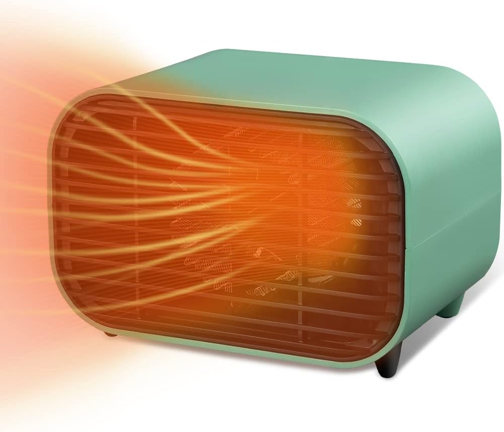 Energy Efficient Fan Heater Space Heater, Mini Electric Heaters for