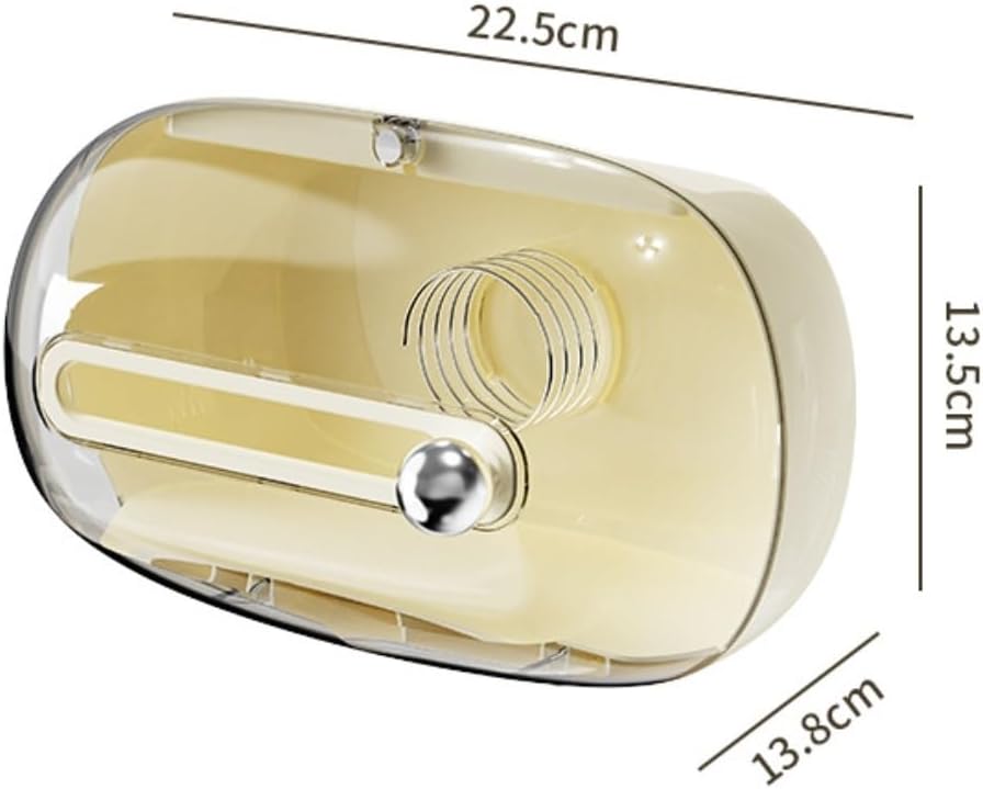 Toilet Paper Holder Tissue Box Wall-mounted Tissue Storage Box Bathroom Toilet Transparent Upside-down Drawer Box Free Of Punching Toilet Paper Holder Wall Bathroom Accessories ( Color : White+red bal