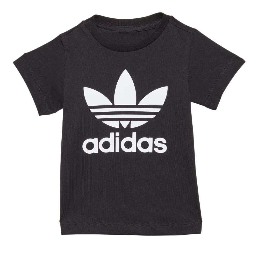 adidas Black T-Shirt Boys Trefoil, Black, 2-3 Years