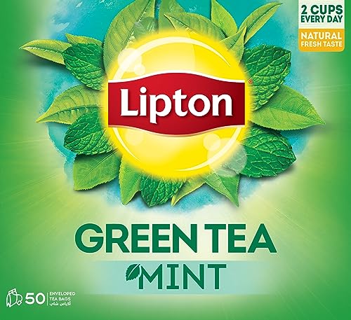 Lipton Green Tea Mint 50 Envelope Teabags