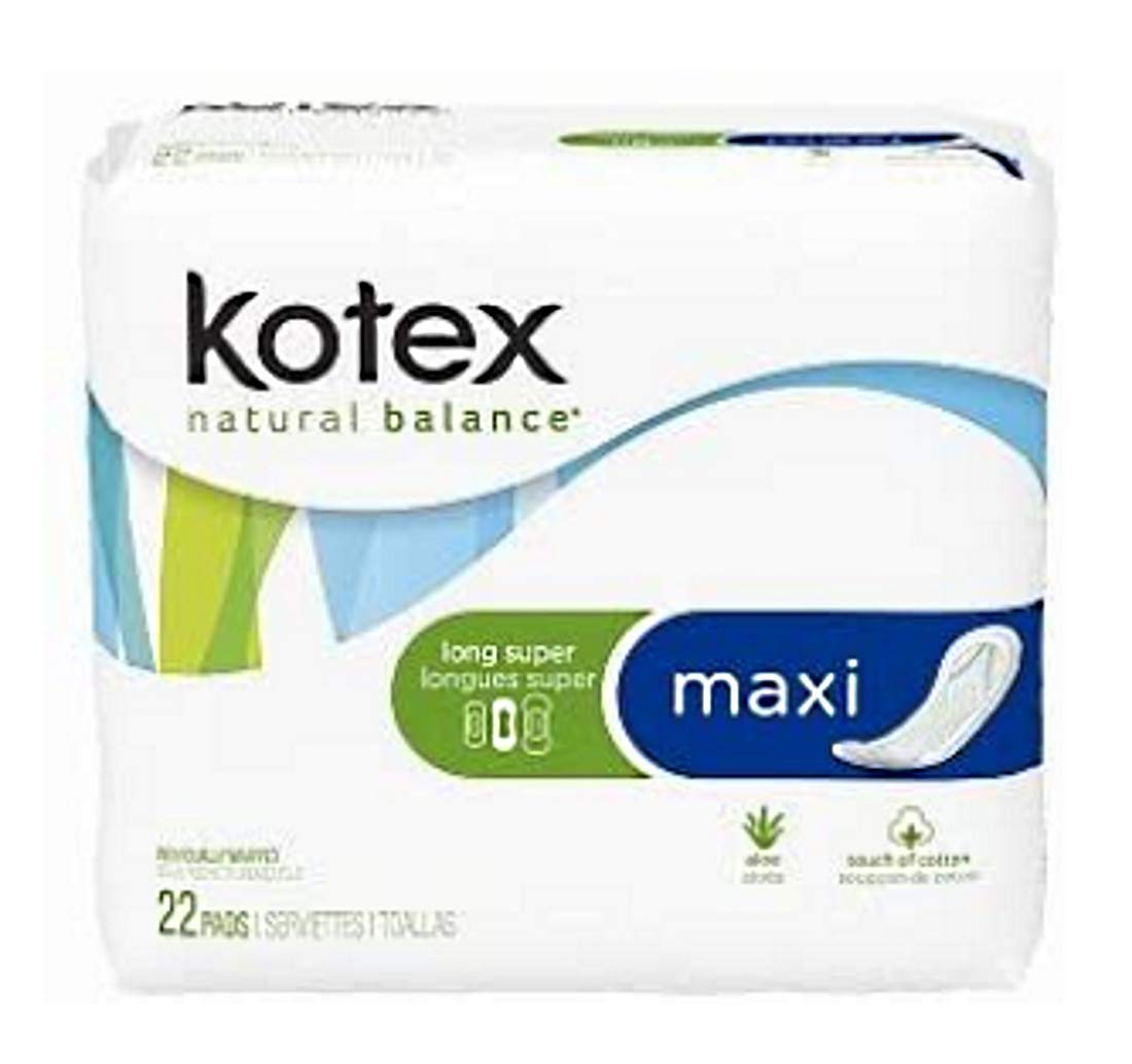U by Kotex Security Maxi Feminine Pads, Heavy Absorbency, Unscented, 22 Count