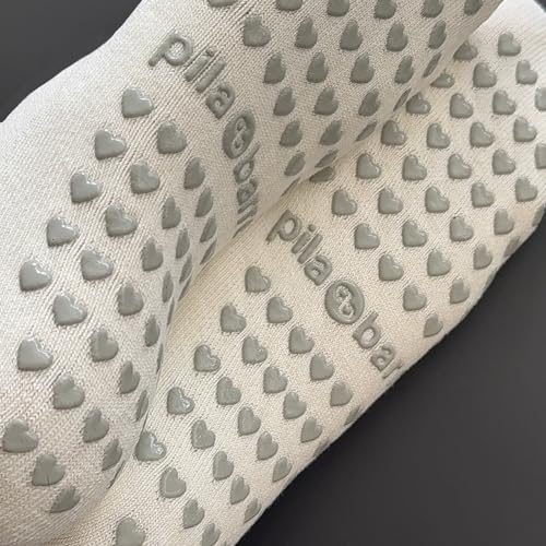 Pila Women's Low Grip Socks, One-size fits most (US 5-11), Plain Best, Cotton, White, Black, Cream, Pack of 1, Yoga, Barre, Pilates, Lagree (US, Numeric, 5, 10, Regular, Regular, Cream)2