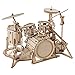 ROBOTIME Wooden Craft Kits for Kids 3D Wooden Puzzle DIY Model Drum Kit to Build for Boys Adorable Home Decoration for Teens