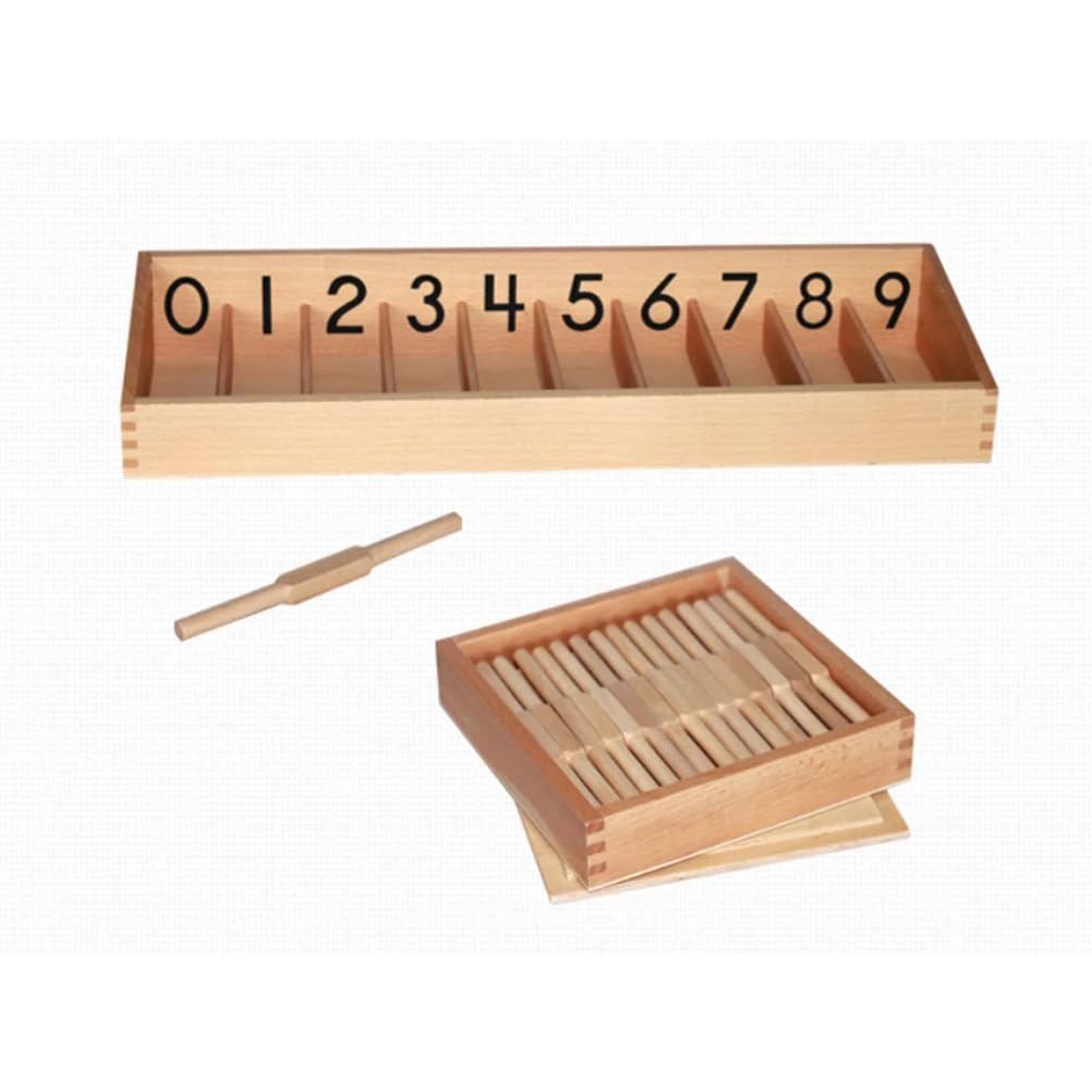 Scatola Spindle Montessori, Giocattolo Legno per Contare e Matematica | Materiali matematica, apprendimento numeri 0-9, ausilio didattico prima infanzia scuola materna l'insegnamento conta