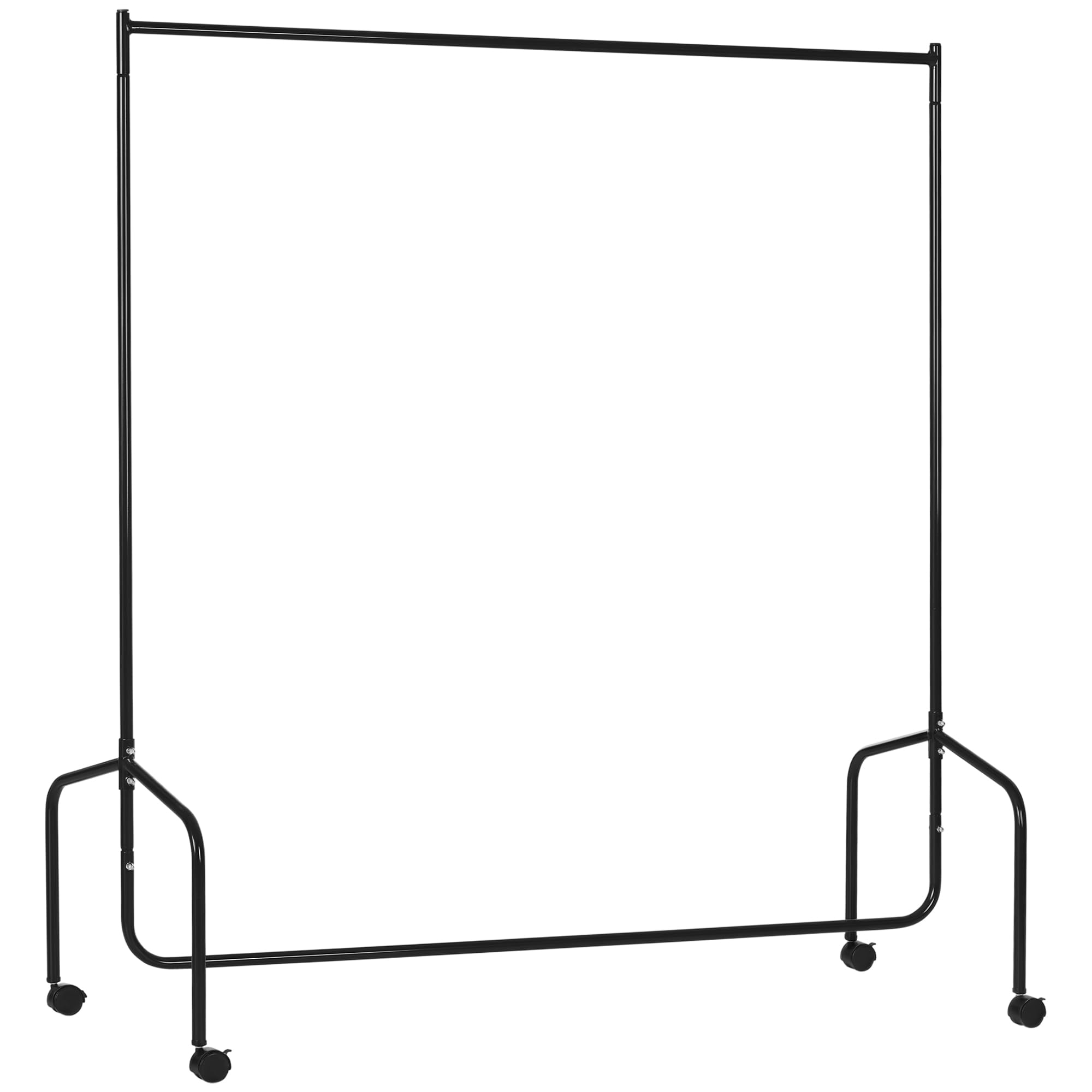 HOMCOM Wieszak na ubrania, stojak na pranie, wieszak na kółkach (150 x 60 x 150 cm)