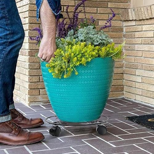 Rouleau de support de pot de fleurs avec roulette ronde robuste pour jardin