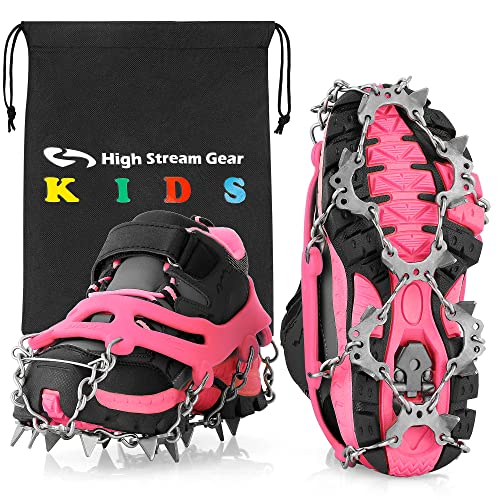 Kids Ice Cleats with 14 Steel Spikes