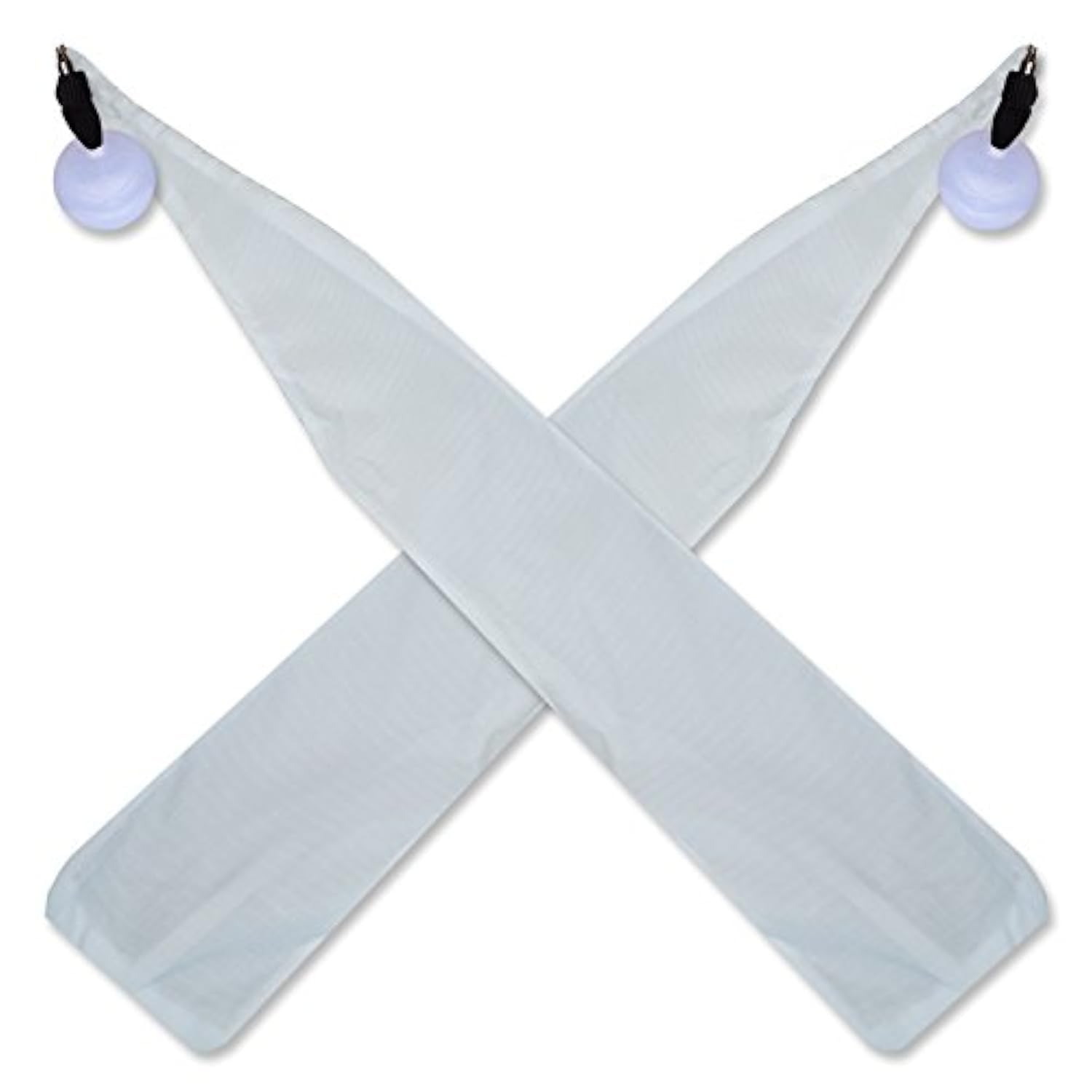 UltraPoi - UltraSocks XL w/Swivel Knob Handles Set of 2 - White Non-Stretch Socks - for LED or Practice (No Lights)