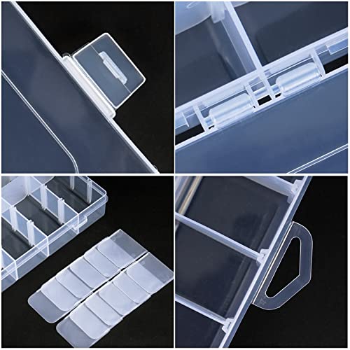 Image of BTremary 36 Grids Clear Craft Storage Boxes with Compartments, Bead Organizer Storage Box, Plastic Jewellery Organizer Box, Small Parts Organizer for Rock Screw Seed Washi Tape