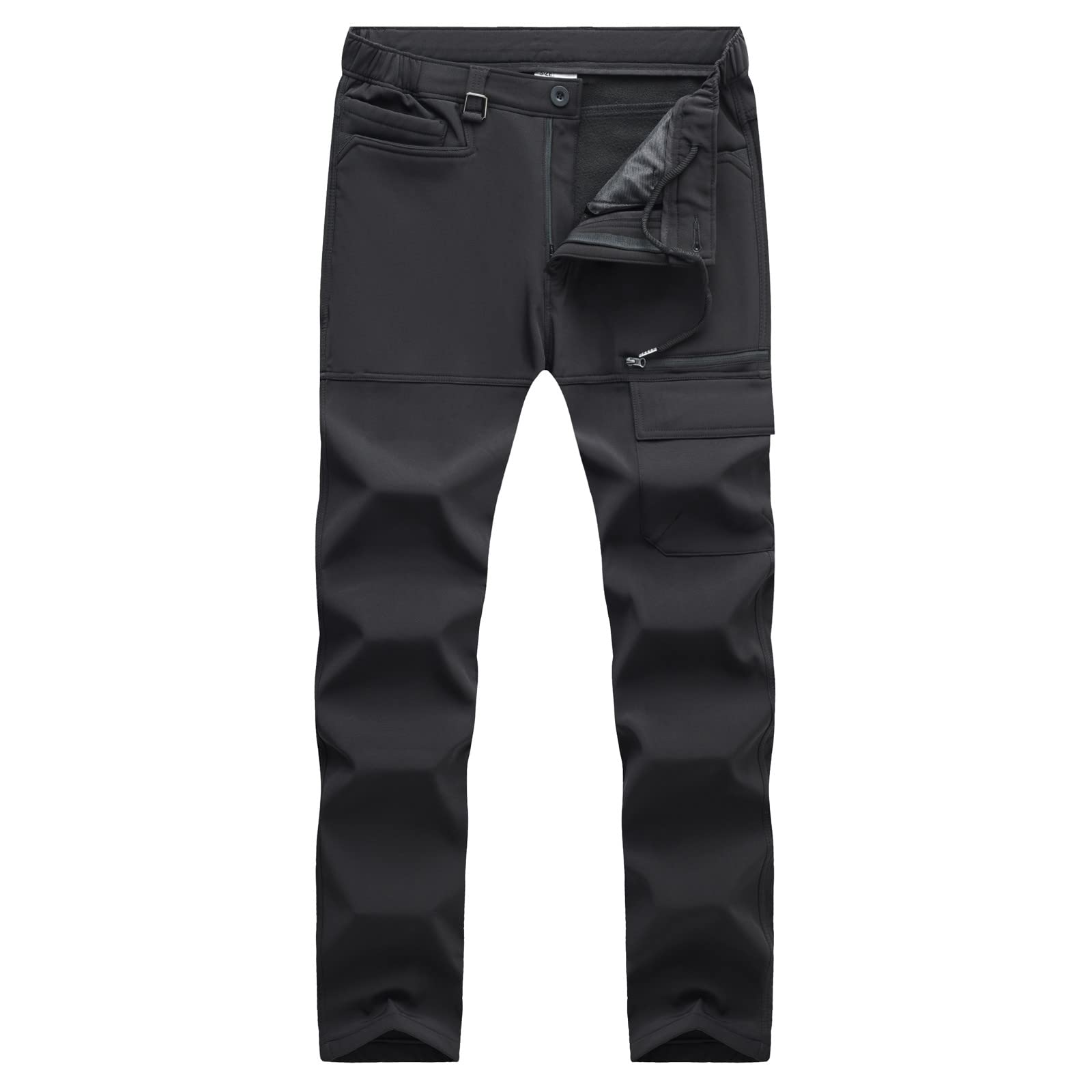 Pantalones De Deporte Hombre Pantalon Chandal Jogger Casual Pantalones Deportivos Pantalones con Bolsillos De Forro Polar Pantalón De Corte Ancho Y Elástico Felpa Pantalones Invierno Algodón