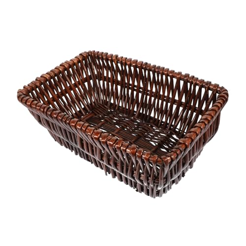 Garneck Toy Storage Bin Large Capacity Kitchen Fruit Basket Rattan Storage Baskets