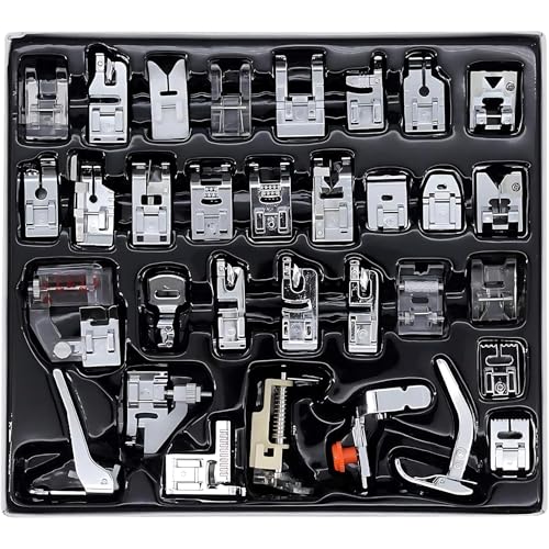 Set de 32 pies para máquina de coser doméstica miniatura 3