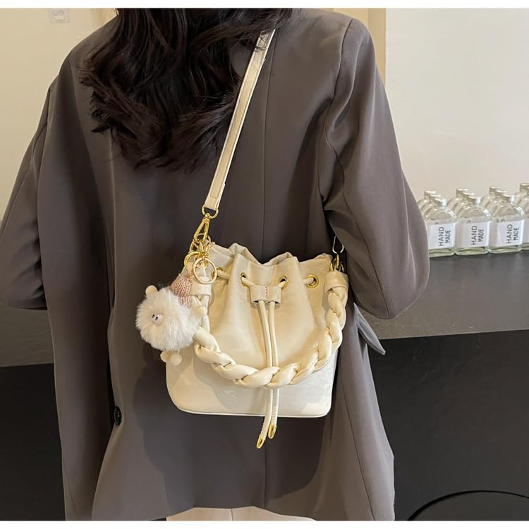Drawstring Shoulder Bucket Bag3