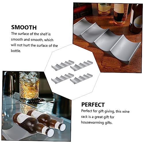 Soporte para botellas de vino estilo europeo 4 piezas miniatura 7