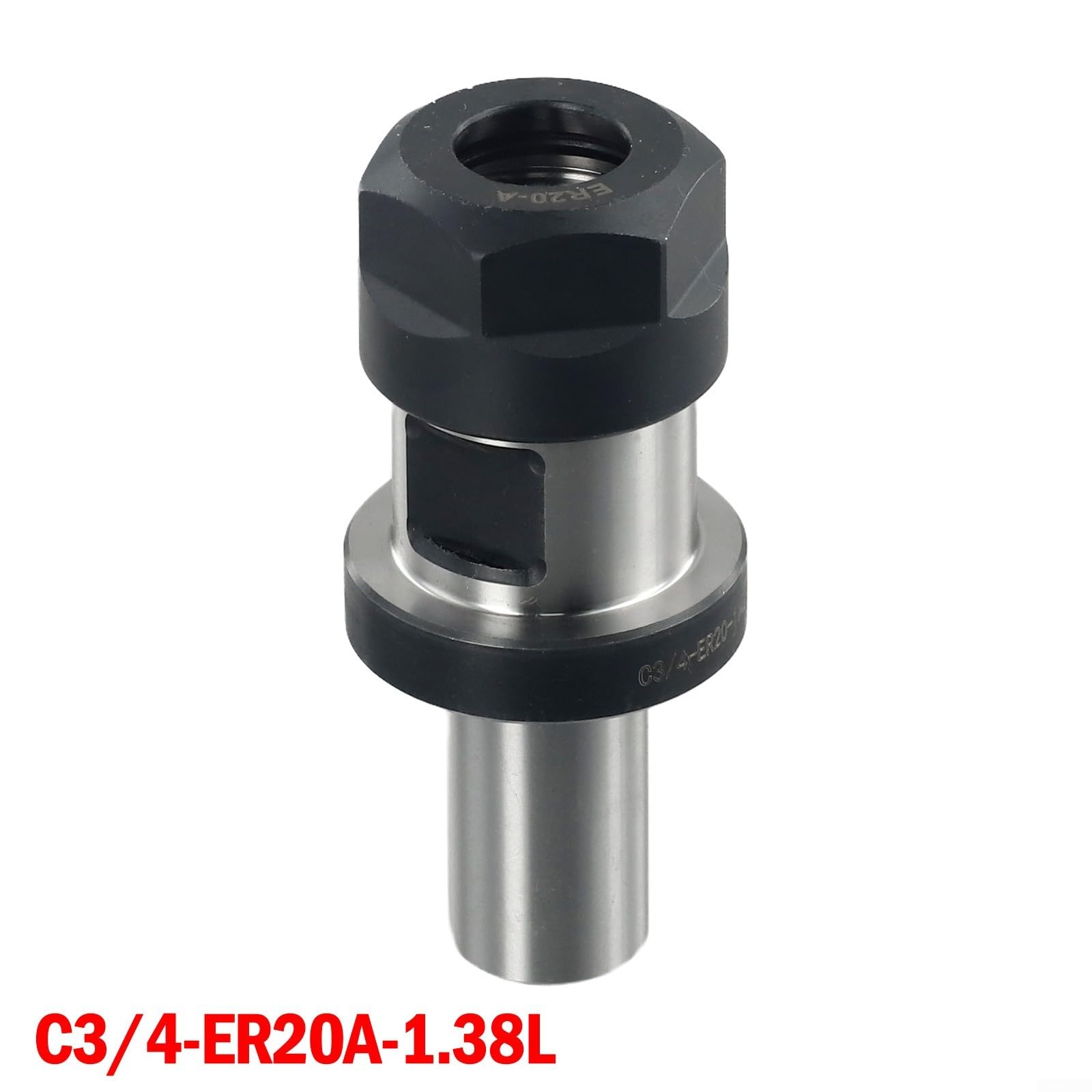 For TomRach ER20 Collet Chuck Holder C3/4-ER20A 1.38L Silver CNC Milling Tool High 0.0003